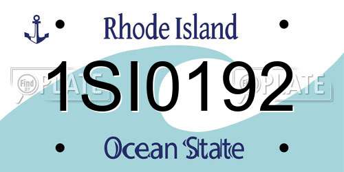 1SI0192 Rhode Island License Plate