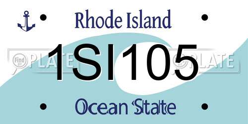 1SI105 Rhode Island License Plate