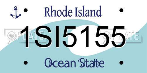 1SI5155 Rhode Island License Plate