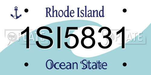 1SI5831 Rhode Island License Plate