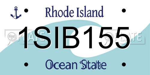 1SIB155 Rhode Island License Plate