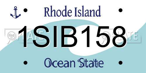 1SIB158 Rhode Island License Plate