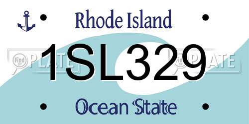 1SL329 Rhode Island License Plate