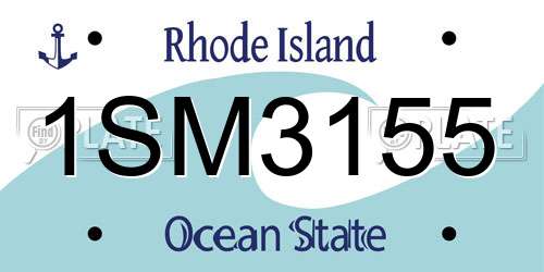 1SM3155 Rhode Island License Plate