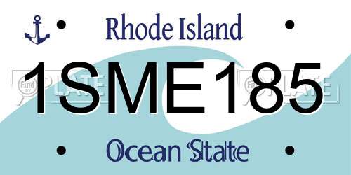 1SME185 Rhode Island License Plate
