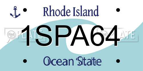 1SPA64 Rhode Island License Plate