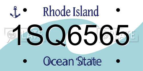 1SQ6565 Rhode Island License Plate
