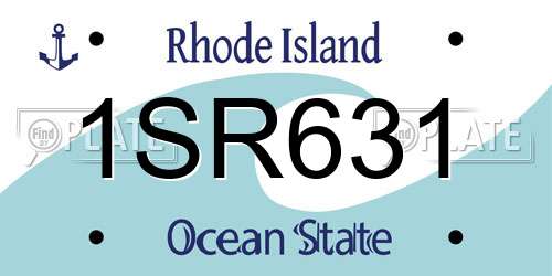 1SR631 Rhode Island License Plate