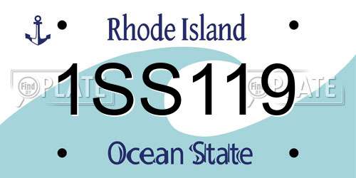 1SS119 Rhode Island License Plate