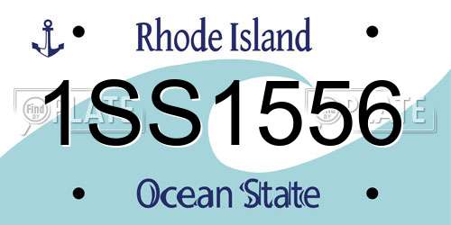 1SS1556 Rhode Island License Plate
