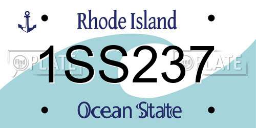 1SS237 Rhode Island License Plate