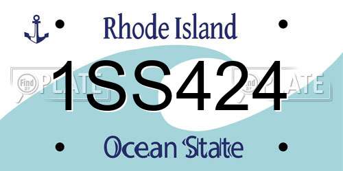 1SS424 Rhode Island License Plate