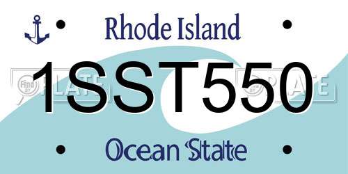 1SST550 Rhode Island License Plate