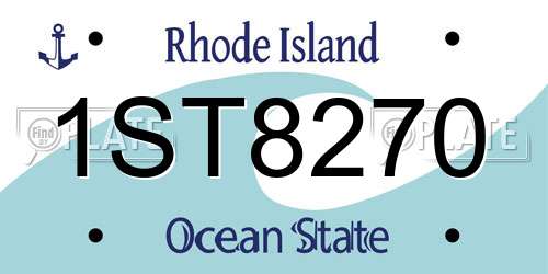 1ST8270 Rhode Island License Plate