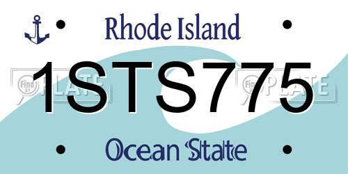 1STS775 Rhode Island License Plate