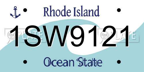 1SW9121 Rhode Island License Plate