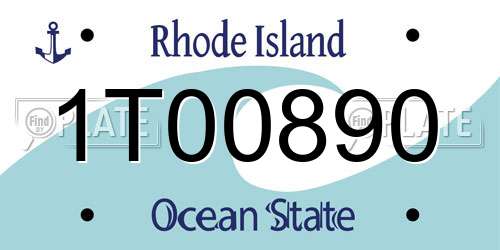 1T00890 Rhode Island License Plate