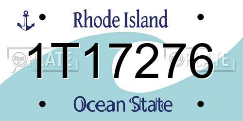 1T17276 Rhode Island License Plate
