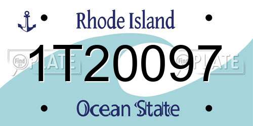 1T20097 Rhode Island License Plate