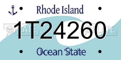 1T24260 Rhode Island License Plate