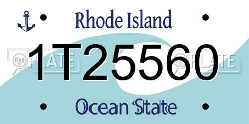 1T25560 Rhode Island License Plate