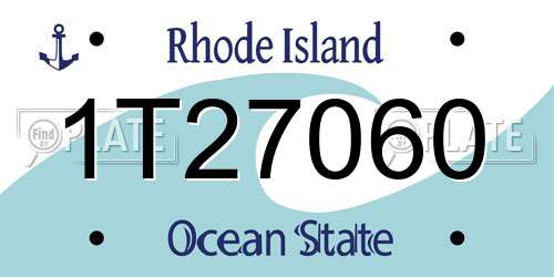 1T27060 Rhode Island License Plate