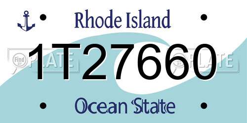 1T27660 Rhode Island License Plate