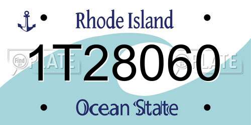 1T28060 Rhode Island License Plate