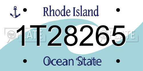 1T28265 Rhode Island License Plate