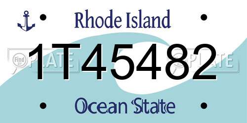 1T45482 Rhode Island License Plate