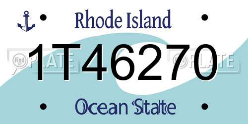 1T46270 Rhode Island License Plate