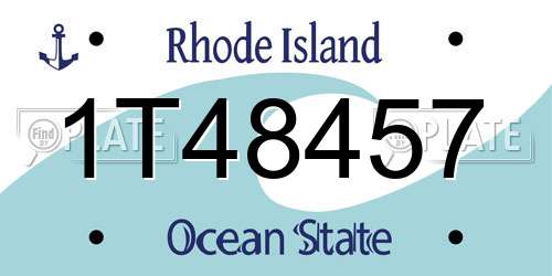 1T48457 Rhode Island License Plate