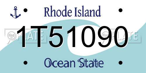 1T51090 Rhode Island License Plate