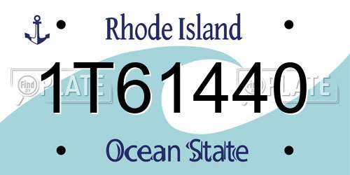 1T61440 Rhode Island License Plate