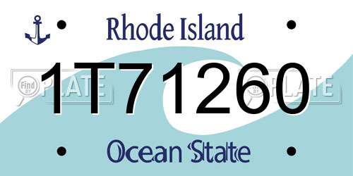 1T71260 Rhode Island License Plate
