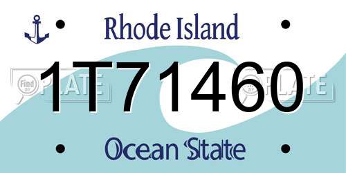 1T71460 Rhode Island License Plate