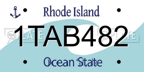1TAB482 Rhode Island License Plate