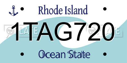 1TAG720 Rhode Island License Plate