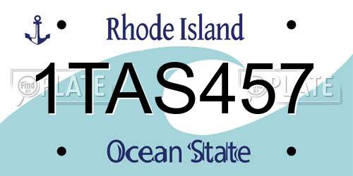 1TAS457 Rhode Island License Plate