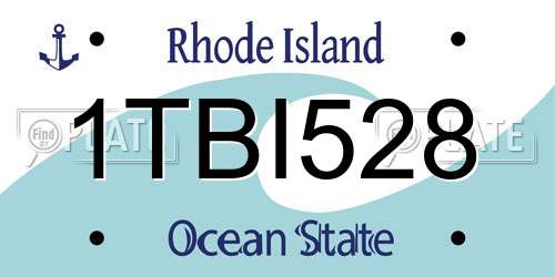 1TBI528 Rhode Island License Plate