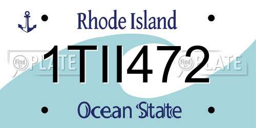 1TII472 Rhode Island License Plate
