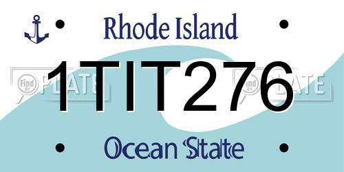 1TIT276 Rhode Island License Plate