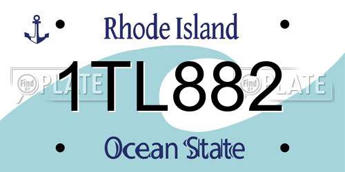 1TL882 Rhode Island License Plate