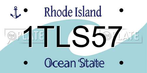 1TLS57 Rhode Island License Plate