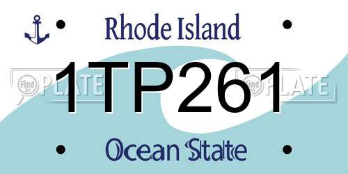 1TP261 Rhode Island License Plate