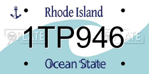 1TP946 Rhode Island License Plate