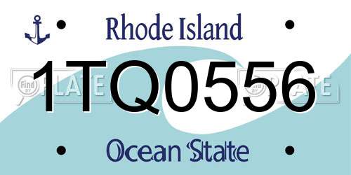 1TQ0556 Rhode Island License Plate
