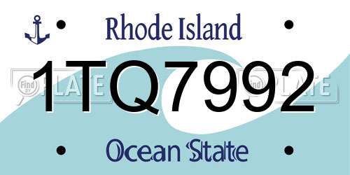 1TQ7992 Rhode Island License Plate
