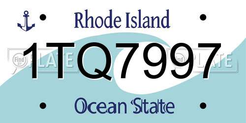1TQ7997 Rhode Island License Plate