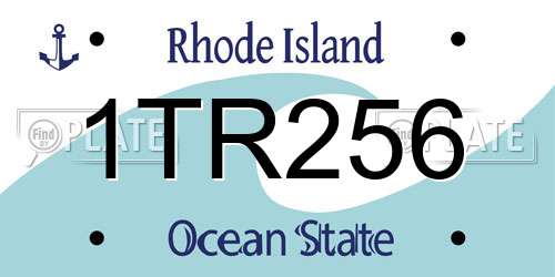 1TR256 Rhode Island License Plate
